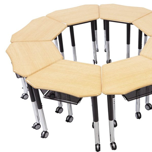 Petal Series Student Desk with Hard Plastic Top