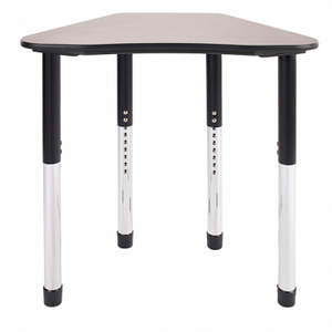 Petal Series Student Desk Gray Nebula/Black