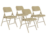 NPS® 200 Series Premium All-Steel Double Hinge Folding Chair - 4 Pack