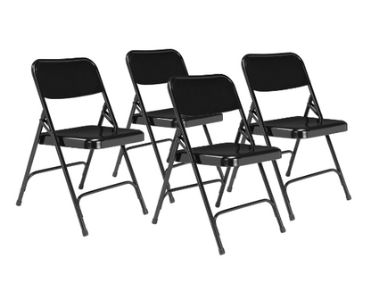 NPS® 200 Series Premium All-Steel Double Hinge Folding Chair - 4 Pack