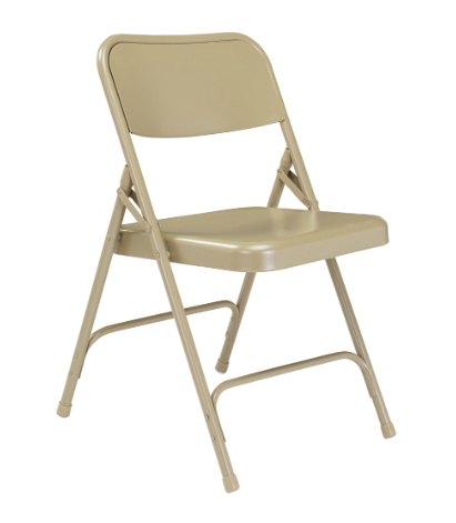 NPS® 200 Series Premium All-Steel Double Hinge Folding Chair - 4 Pack