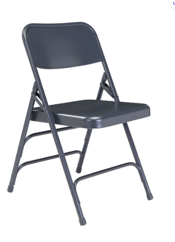 NPS® 300 Series Deluxe All-Steel Triple Brace Double Hinge Folding Chair - 4 Pack