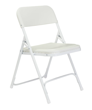 NPS® 800 Series Premium Lightweight Plastic Folding Chair - 4 Pack