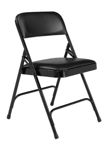 NPS® 1200 Series Premium Vinyl Upholstered Double Hinge Folding Chair - 4 Pack