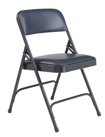 NPS® 1200 Series Premium Vinyl Upholstered Double Hinge Folding Chair - 4 Pack