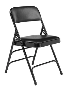 NPS® 1300 Series Premium Vinyl Upholstered Triple Brace Double Hinge Folding Chair - 4 Pack