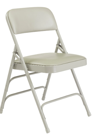 NPS® 1300 Series Premium Vinyl Upholstered Triple Brace Double Hinge Folding Chair - 4 Pack