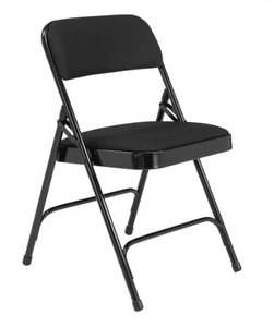 NPS® 2200 Series Deluxe Fabric Upholstered Double Hinge Premium Folding Chair - 4 Pack