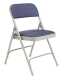 NPS® 2200 Series Deluxe Fabric Upholstered Double Hinge Premium Folding Chair - 4 Pack