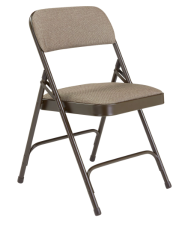 NPS® 2200 Series Deluxe Fabric Upholstered Double Hinge Premium Folding Chair - 4 Pack