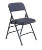 NPS® 2300 Series Deluxe Fabric Upholstered Triple Brace Double Hinge Premium Folding Chair - 4 Pack