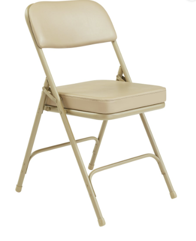 NPS® 3200 Series Premium 2” Vinyl Upholstered Double Hinge Folding Chair - 2 Pack