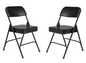 NPS® 3200 Series Premium 2” Vinyl Upholstered Double Hinge Folding Chair - 2 Pack