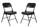 NPS® 3200 Series Premium 2” Vinyl Upholstered Double Hinge Folding Chair - 2 Pack