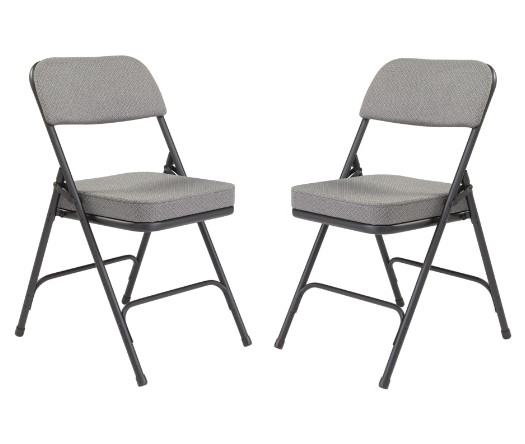 NPS® 3200 Series Premium 2” Vinyl Upholstered Double Hinge Folding Chair - 2 Pack