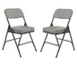 NPS® 3200 Series Premium 2” Vinyl Upholstered Double Hinge Folding Chair - 2 Pack