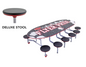 AmTab Mobile Stool Table - Elliptical Shape