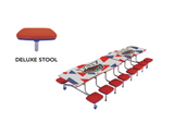 AmTab Mobile Bench Table - Wave Shape