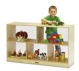 Jonti-Craft® Single Mobile Storage Unit - See-Thru Back