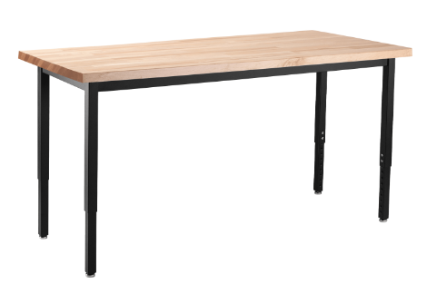 NPS® Heavy Duty Height Adjustable Steel Table - Quick Ship